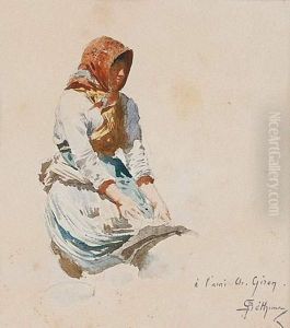 Femme Au Fichu by Gaston Bethune