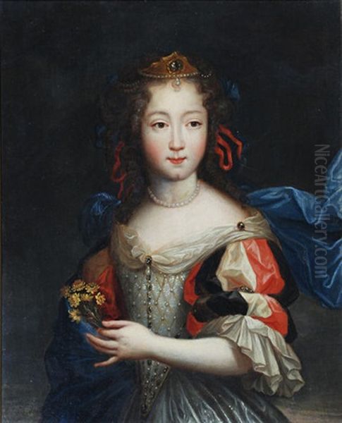 Portrait Of A Young Woman Holding A Posy - view 1