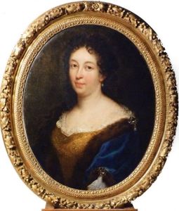 Portrait D'une Jeune Femme A La Perle by Pierre Mignard