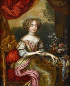 Portrait Of A Lady (the Duchess Of Burgundy?) by Pierre Mignard
