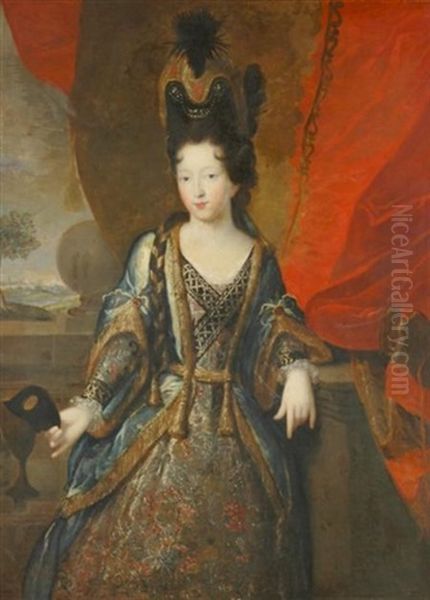 Portrait Of A Lady (duchess Of Burgundy?) Costumed For A Masked Ball - view 1