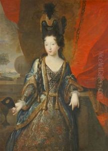Portrait Of A Lady (duchess Of Burgundy?) Costumed For A Masked Ball