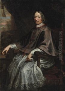 Portrait Of A Cleric (jean-frangois-paul De Gondi?) by Pierre Mignard