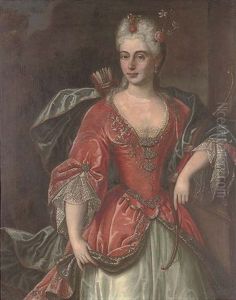 Portrait Of A Lady As Diana, With A Bow And Quiver