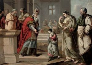 The Presentation Of The Virgin At The Temple by Pierre Mignard