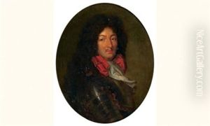 Portrait De Louis Xiv En Armure by Pierre Mignard