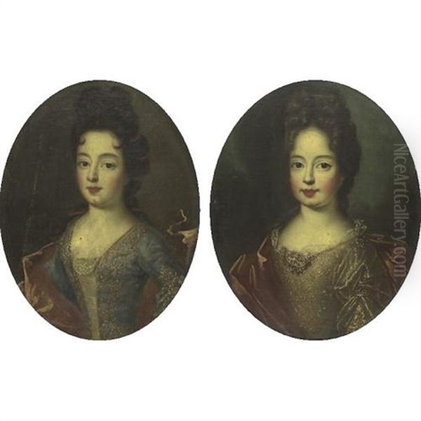 Portraits Of Two Ladies (louise Marie De Bourbon And Francoise Marie De Bourbon?; Pair) - view 1