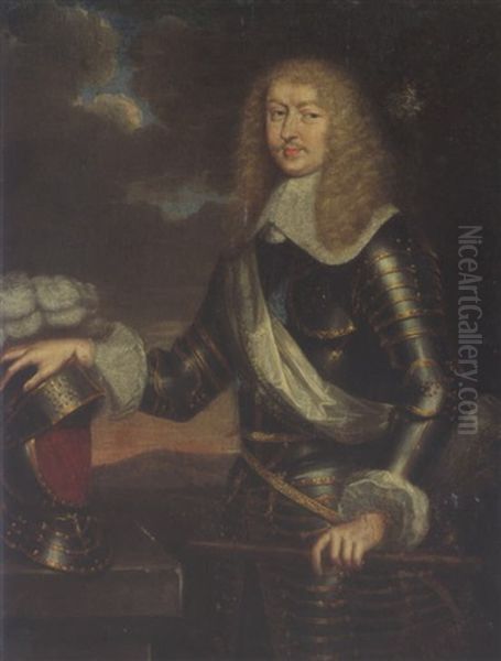 A Portrait Of Francois Emmanuel De Bonne De Crequy, Duke Of Lesdignieres, Marshall Of France, Wearing Armour - view 1
