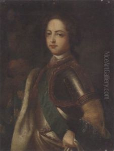 Portrait Of A Nobleman Wearing Armour And A Fleur-de-lis Cloak