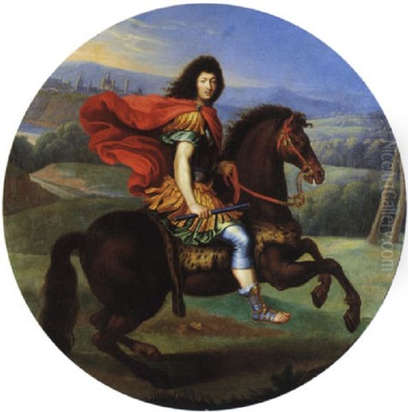 Portrait De Louis Xiv A Cheval - view 1