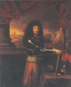 Louis Xiv Devant Une Ville Des Flandres by Pierre Mignard