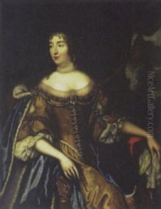Portrait Of Marguerite-louise D'orleans, Grand Duchess Of Tuscany by Pierre Mignard
