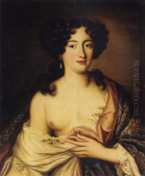 Portrait Of Marie Mancini, Prince Colonna, In An Embroidered Cloak - view 1