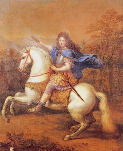 Portrait Equestre De Philippe De France, Duc De Chartres by Pierre Mignard