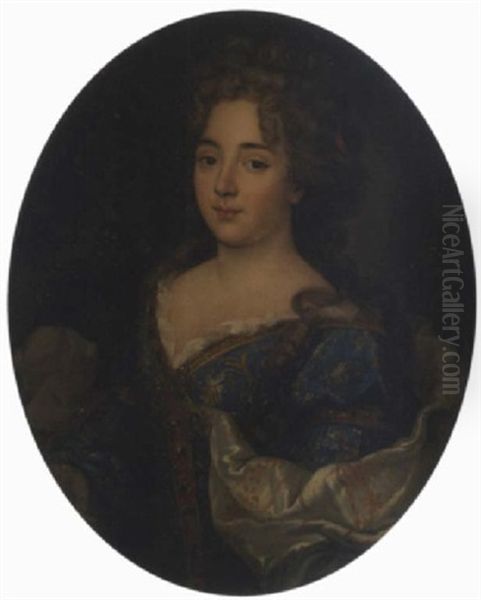 Portrait De Femme A La Robe Bleue - view 1