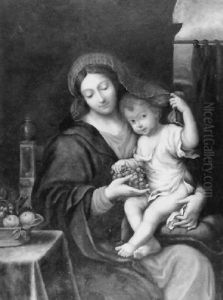 La Vierge Aux Raisins by Pierre Mignard