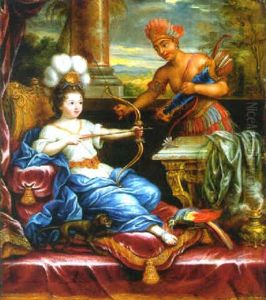 An Allegory Of America Paying Homage To Europe by Pierre Mignard