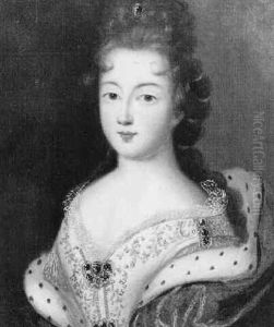 Angebliches Bildnis Der Koenigin Karoline Von Daenemark by Pierre Mignard