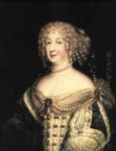 Portrait Of Marie-therese Of Austria by Pierre Mignard