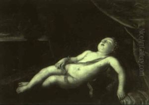 The Comte De Toulouse In The Guise Of A Putto by Pierre Mignard