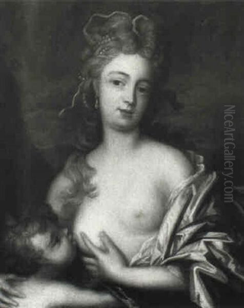 Portrait Of A Lady Suckling A Child - view 1
