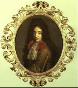 Portrait Of A Gentleman Wearing An Embroidered Brown Coat by Pierre Mignard
