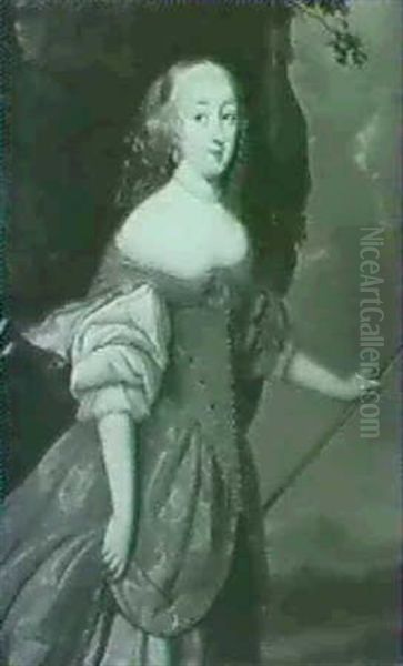 A Portrait Of A Lady, Three Quarter Length, In An Italianate Landscape - view 1