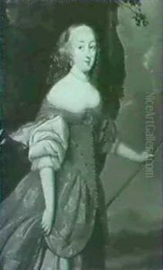 A Portrait Of A Lady, Three Quarter Length, In An           Italianate Landscape