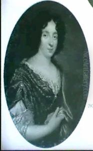 Portrait De Femme A La Perle by Pierre Mignard