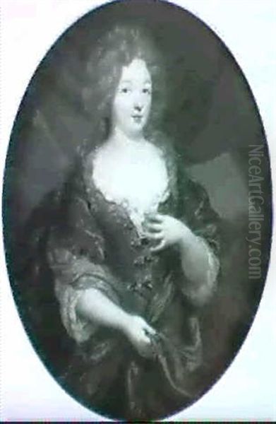 Portrait Of Lady, Small Three-quarter Length, Wearing A Red Dress And Blue Shawl - view 1