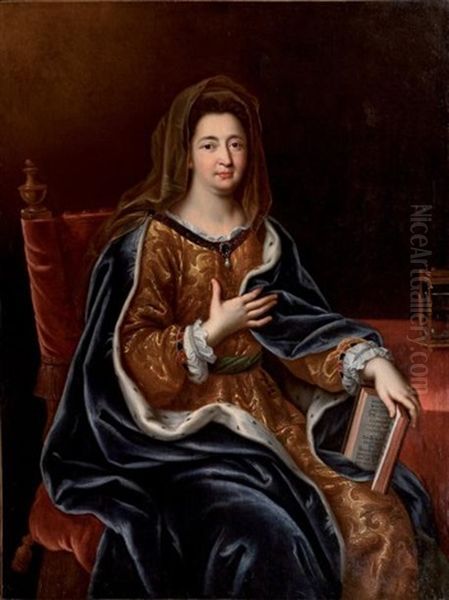 Portrait De Francoise D'aubigne, Marquise De Maintenon (1635-1719) En Sainte Francoise Romaine - view 1