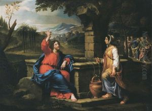 Christ And The Samaritan Women Near The Well by Pierre Mignard the Younger