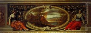Paysage Aux Ruines Antiques by Nicolas Mignard