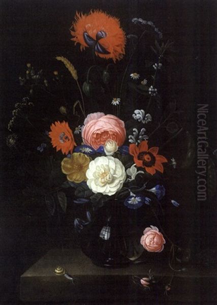 Bouquet De Fleurs Sur Un Entablement - view 1