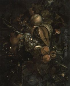 Garland Of Fruit by Abraham Mignon