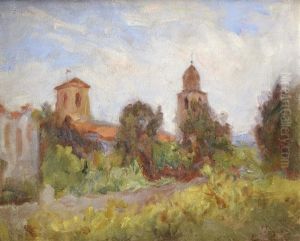L'eglise (cagnes Sur Mer ?) by Lucien Rene Mignon