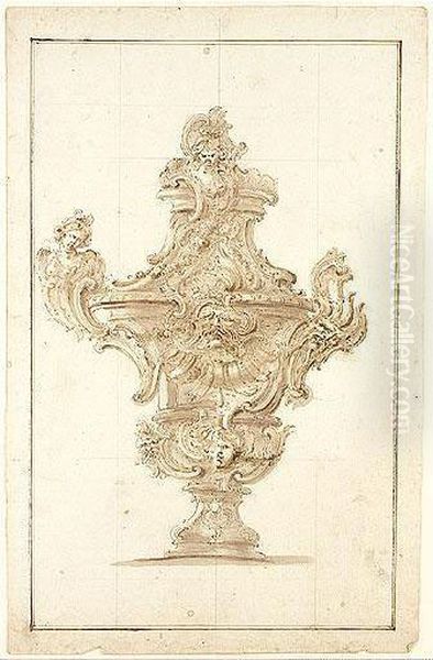 A Design For A Cup And Cover, With Alternates - view 1