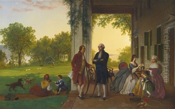 Washington And Lafayette At Mount Vernon - view 1