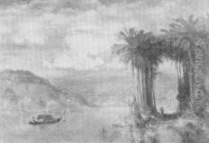 Exotic Landscape by Louis Remy Mignot