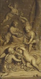 An Allegory Of The Four Seasons by Hieronymus van der Mij