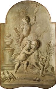 Allegorische Putten by Hieronymus van der Mij