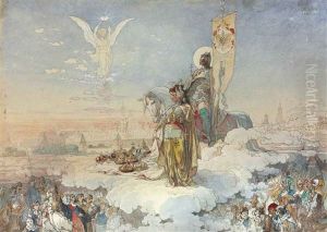 The Coronation Of Alexander Iii by Mikhail Mikishichin