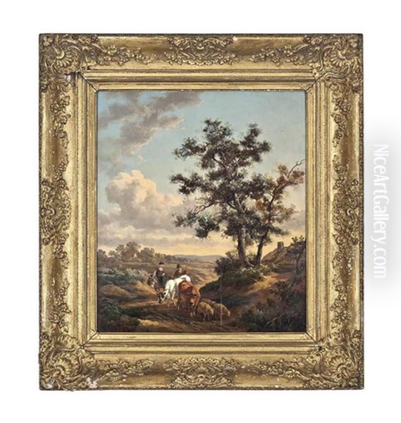 Cattle Drovers In A Landscape - view 1