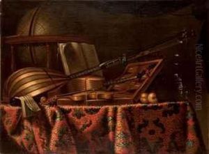 Nature Morte A La Mandoline Et Au Violon by Bartolomeo Bettera
