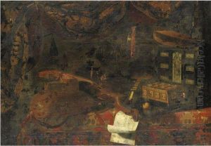 Natura Morta Con Strumenti Musicali, Uno Spartito E Uno Stipo by Bartolomeo Bettera