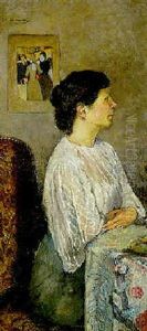 Portrait De Mme. Milcendeau De Profil by Charles Edmond Theodore Milcendeau