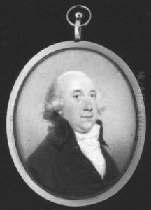 A Gentleman, Wearing Blue Coat And Frilled White Cravat, His Hair En Queue A Gentleman, Wearing Blue Coat And Frilled White Cravat, His Hair En Queue