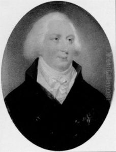 Charles, First Earl Whitworth Wearing Blue Coat With Red Collar