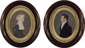 Pair Of Portraits: Mr. And Mrs. George Stevenson