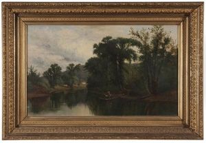 Fisherman On A River by John Christopher Miles